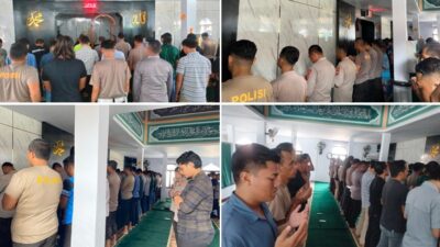 Polres Gorontalo Gelar Sholat Gaib, Atas Tiga Anggota Polri Polda Lampung Gugur Dalam Tugas.